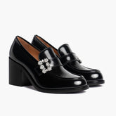 High Heel Penny | Black & Crystal