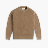 Ribbed Crewneck Sweater | Camel