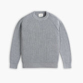 Ribbed Crewneck Sweater | Light Grey