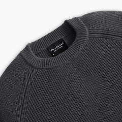 Ribbed Crewneck Sweater | Charcoal