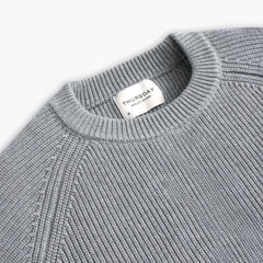 Ribbed Crewneck Sweater | Light Grey
