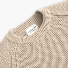 Ribbed Crewneck Sweater | Wheat