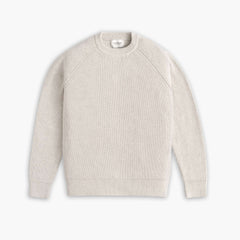 Ribbed Crewneck Sweater | Oat