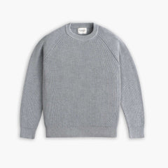 Ribbed Crewneck Sweater | Light Grey
