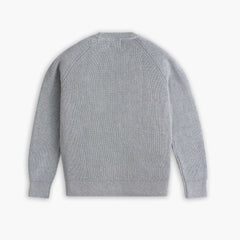 Ribbed Crewneck Sweater | Light Grey