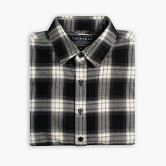 Forever Flannel Shirt | Black & Cream