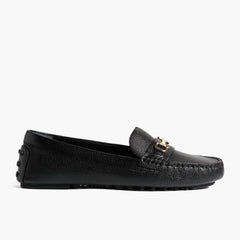 Driving Loafer | Black & Gold