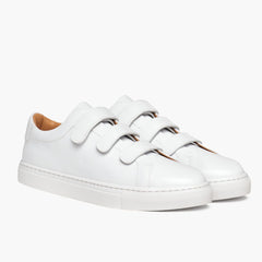 Women's Triple Strap Low Top | White