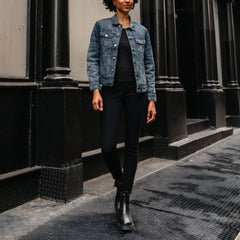 Denim Trucker Jacket | Faded Indigo